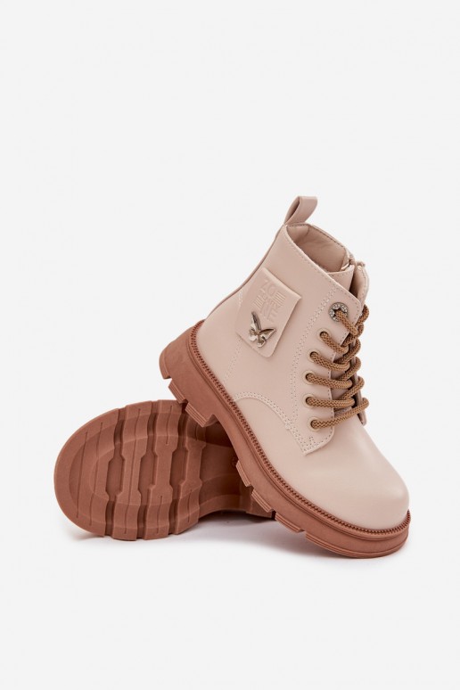 ankle boots isolati per bambini in colore sabbia Alverina