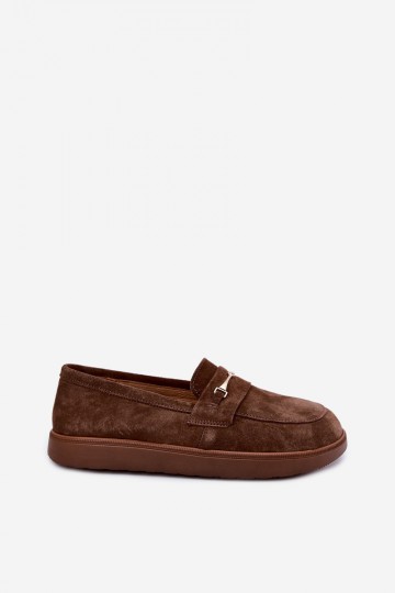 mocassini in suede sintetico marrone Zazoo 2