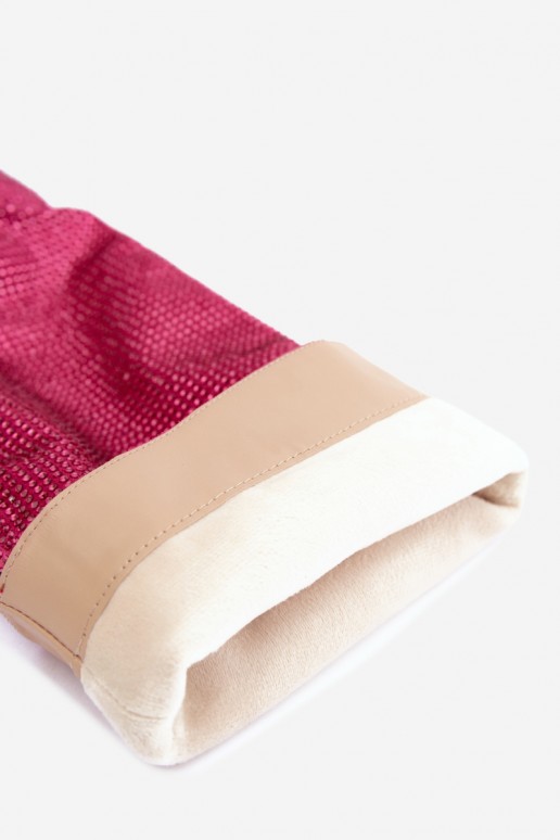 stivali alti con tacchi sottili e occhielli scintillanti in colore rosa Lovisa