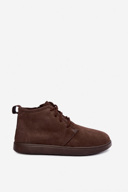 ankle boots isolati in pelle naturale marrone Zazoo