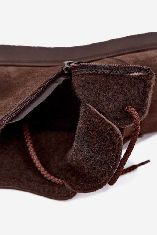 ankle boots isolati in pelle naturale marrone Zazoo