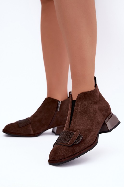 stivali isolati in suede sintetico Klocke Artiker 59C0106 color marrone