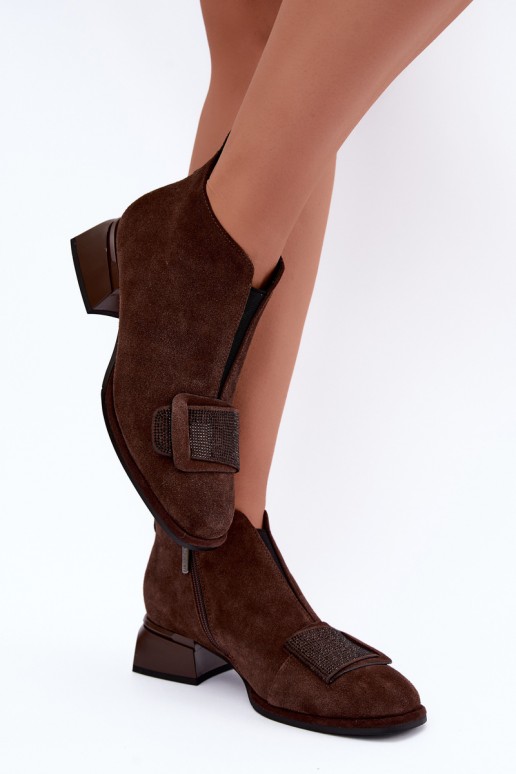 stivali isolati in suede sintetico Klocke Artiker 59C0106 color marrone