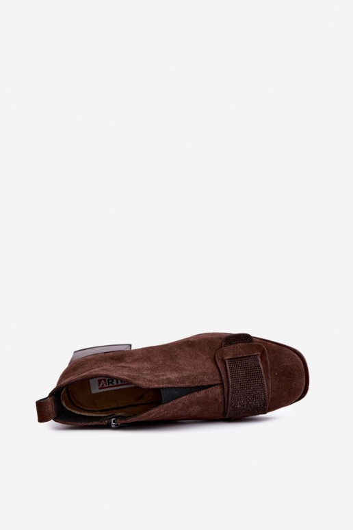 stivali isolati in suede sintetico Klocke Artiker 59C0106 color marrone