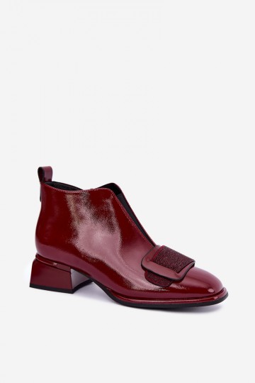 stivaletti isolati in vernice Klocke Artiker 59C0107 color bordeaux