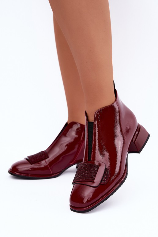 stivaletti isolati in vernice Klocke Artiker 59C0107 color bordeaux