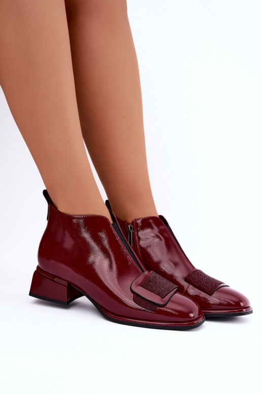 stivaletti isolati in vernice Klocke Artiker 59C0107 color bordeaux