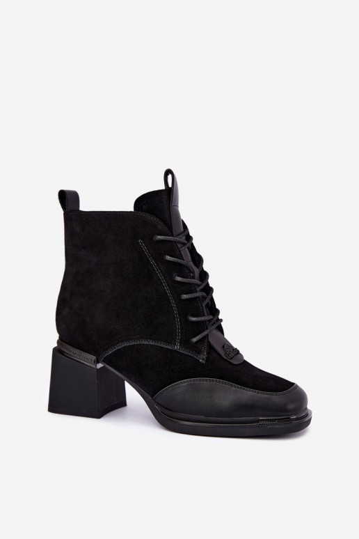 stivaletti isolati in suede sintetico Artiker 59C0116 color nero