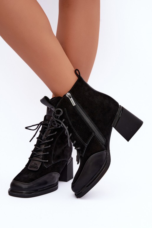 stivaletti isolati in suede sintetico Artiker 59C0116 color nero