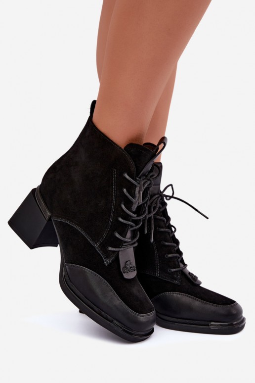 stivaletti isolati in suede sintetico Artiker 59C0116 color nero