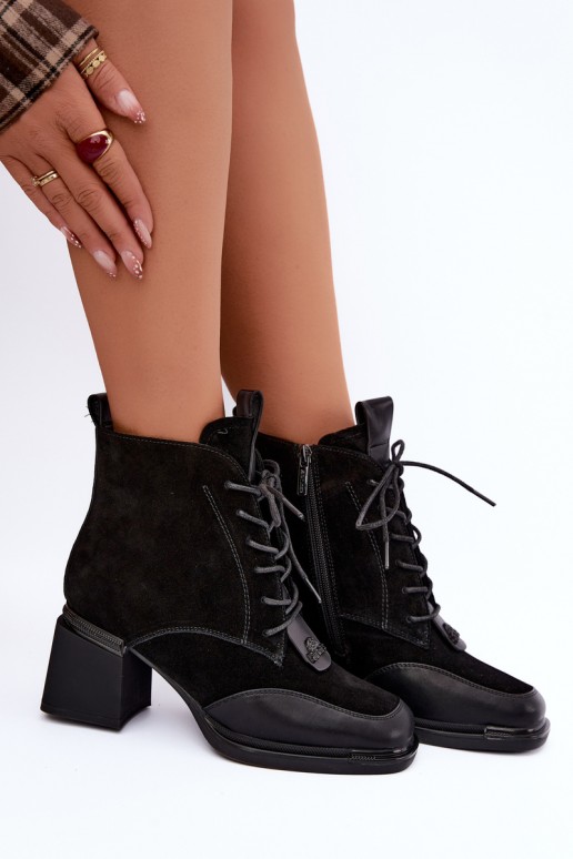 stivaletti isolati in suede sintetico Artiker 59C0116 color nero