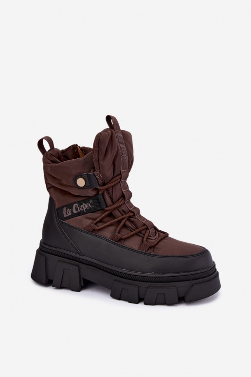 stivali da neve da donna Lee Cooper LCJ-26-01-4631 color marrone