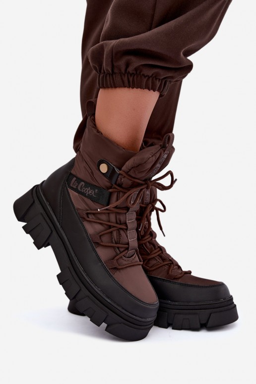 stivali da neve da donna Lee Cooper LCJ-26-01-4631 color marrone