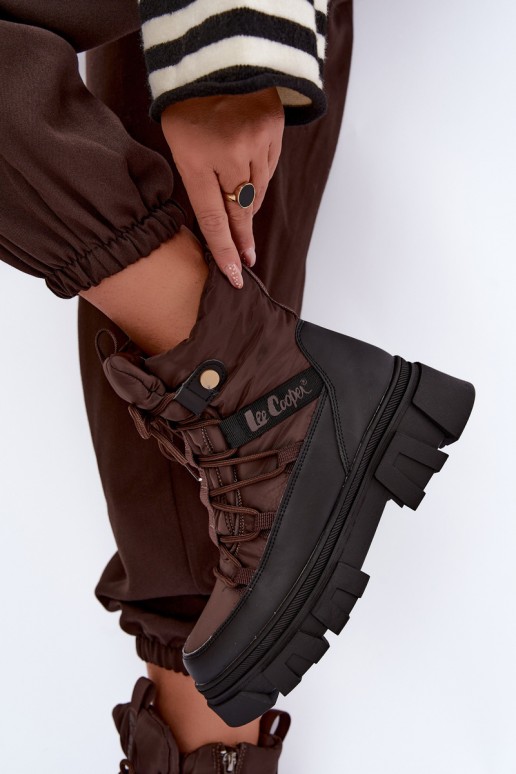 stivali da neve da donna Lee Cooper LCJ-26-01-4631 color marrone