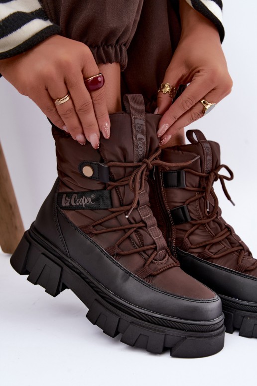 stivali da neve da donna Lee Cooper LCJ-26-01-4631 color marrone
