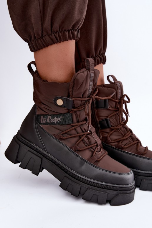 stivali da neve da donna Lee Cooper LCJ-26-01-4631 color marrone