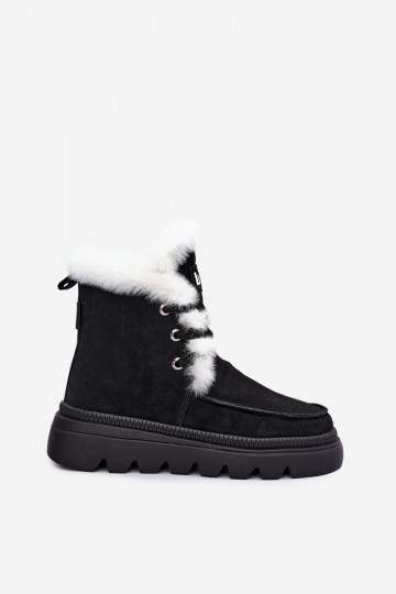 stivali da neve da donna in suede sintetico Lee Cooper LCJ-25-01-3737 color nero 2