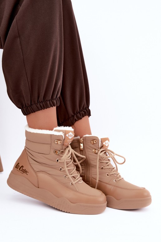 stivali da neve con lacci Lee Cooper LCJ-44-4565 color marrone