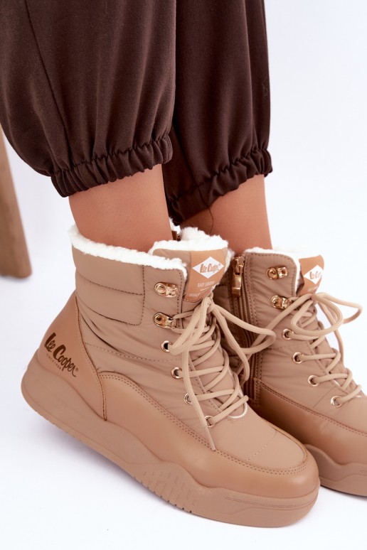 stivali da neve con lacci Lee Cooper LCJ-44-4565 color marrone