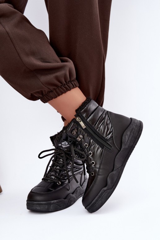stivali da neve con lacci Lee Cooper LCJ-44-4562 color nero