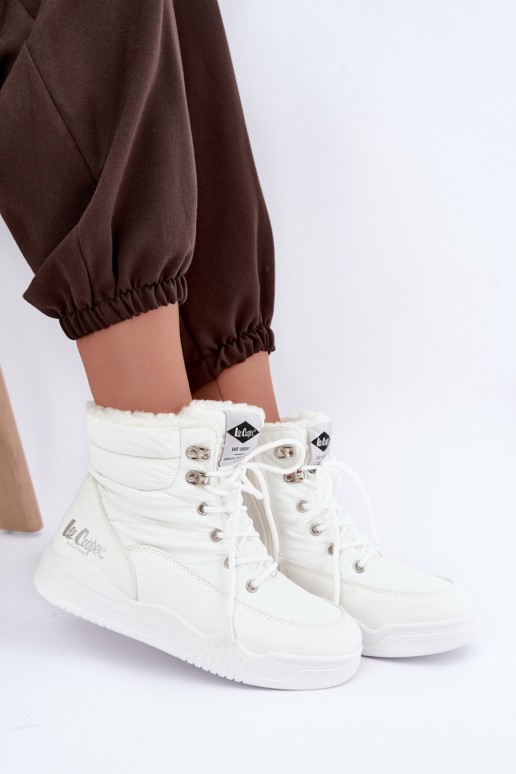 stivali da neve con lacci Lee Cooper LCJ-44-4563 color bianco