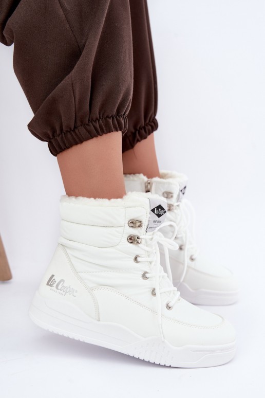 stivali da neve con lacci Lee Cooper LCJ-44-4563 color bianco