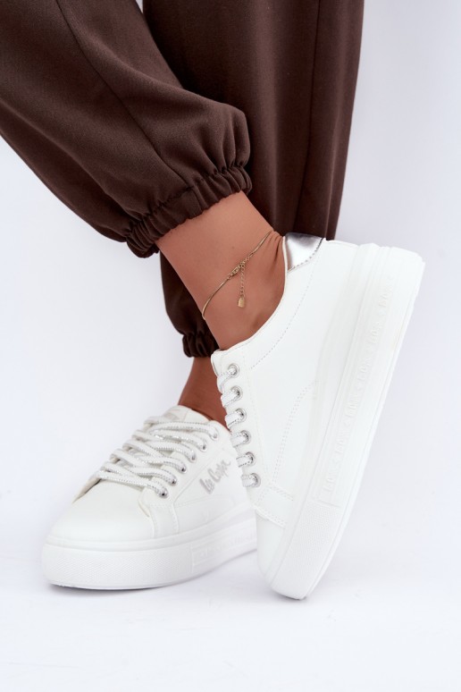 sneakers con piattaforma Lee Cooper LCJ-26-44-4561 color bianco