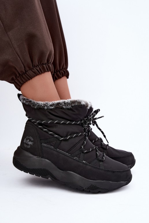 stivali da neve slip-on con dettagli eleganti Lee Cooper LCJ-24-03-3063 in nero