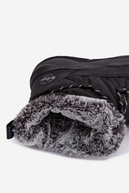 stivali da neve slip-on con dettagli eleganti Lee Cooper LCJ-24-03-3063 in nero