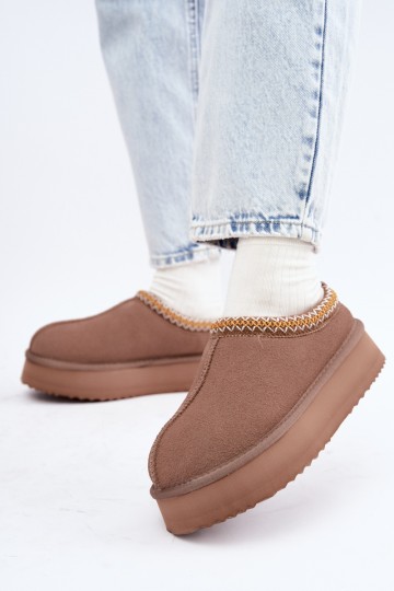 Stivali da neve in suede sintetico con striscia decorativa Vinceza 97972 sabbia 2