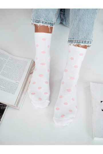 Calze da donna con pois bianche