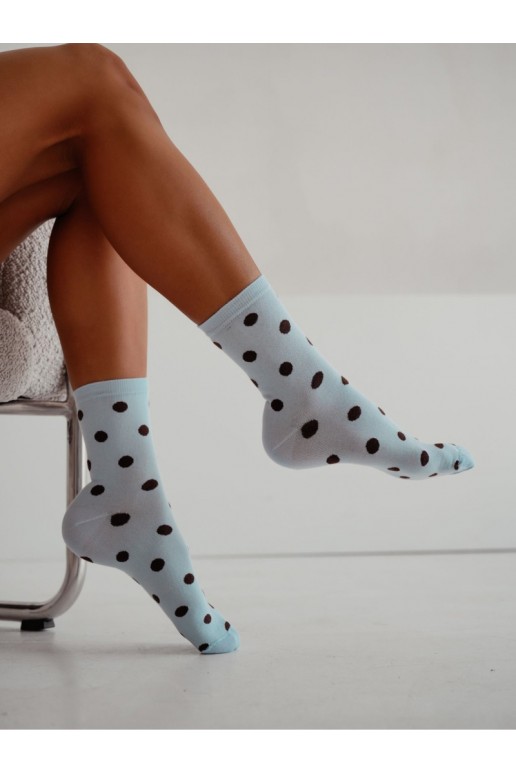 Calze da donna con pois blu