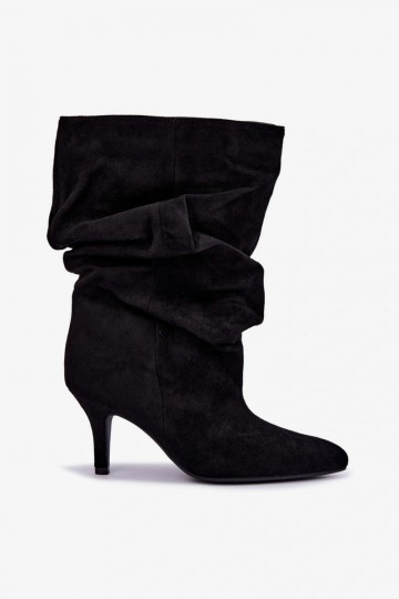 Stivaletti Slouchy slip-on con tacco neri Falisette 2