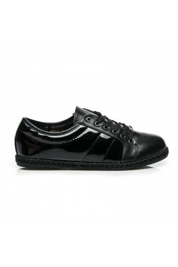Scarpe sportive verniciate con suola espadrille Q53-1B