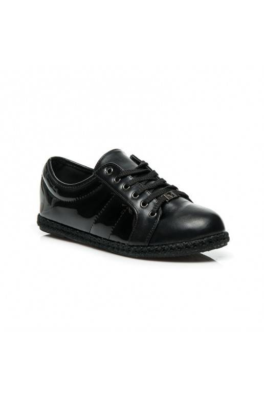 Scarpe sportive verniciate con suola espadrille Q53-1B