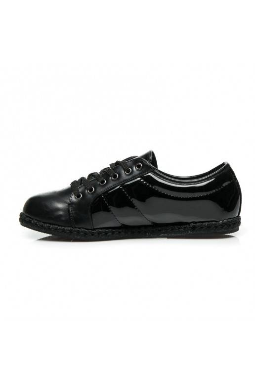 Scarpe sportive verniciate con suola espadrille Q53-1B