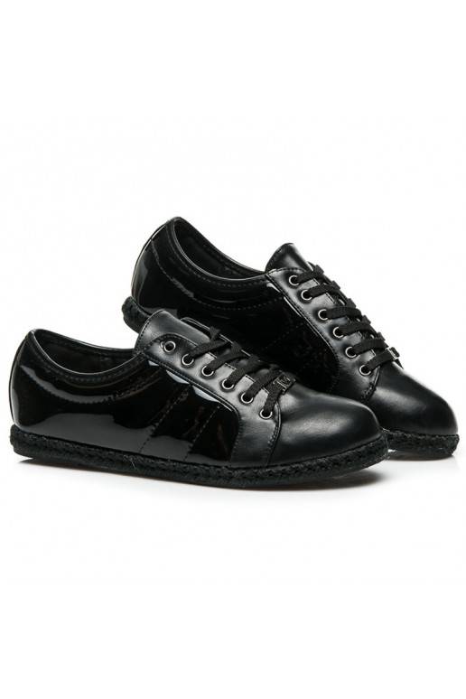 Scarpe sportive verniciate con suola espadrille Q53-1B