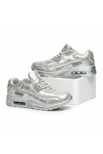 Scarpe sportive massicce argentate 1-7S 2
