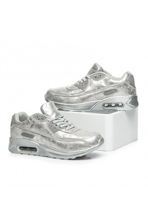 Scarpe sportive massicce argentate 1-7S