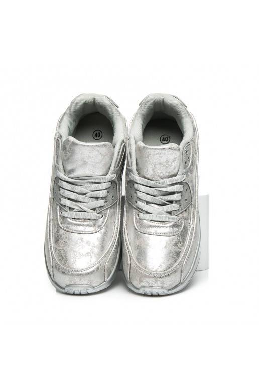 Scarpe sportive massicce argentate 1-7S