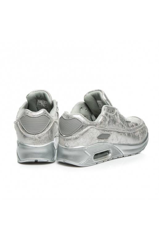 Scarpe sportive massicce argentate 1-7S