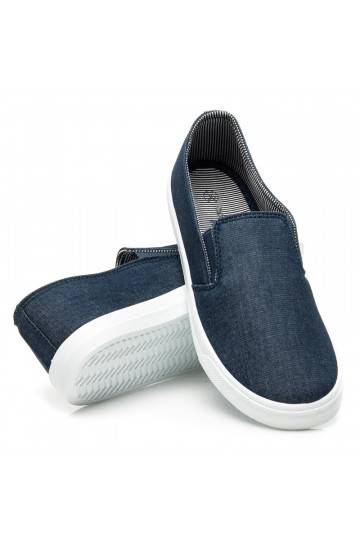 Scarpe Slip On in denim DD371H.BL 2