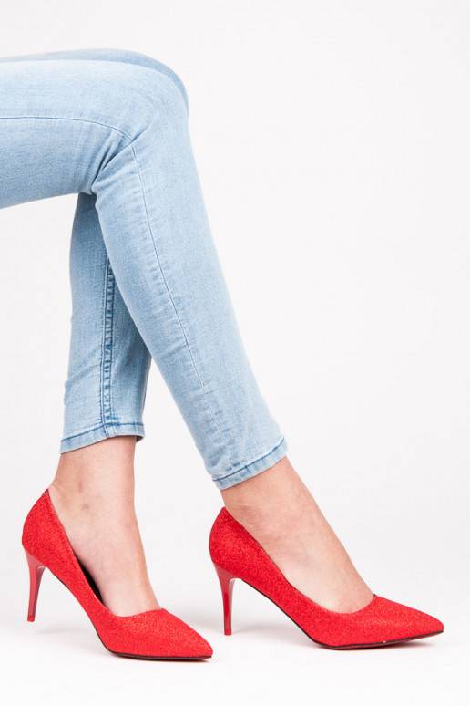 Décolleté rosse brillanti per le feste LEI-139R