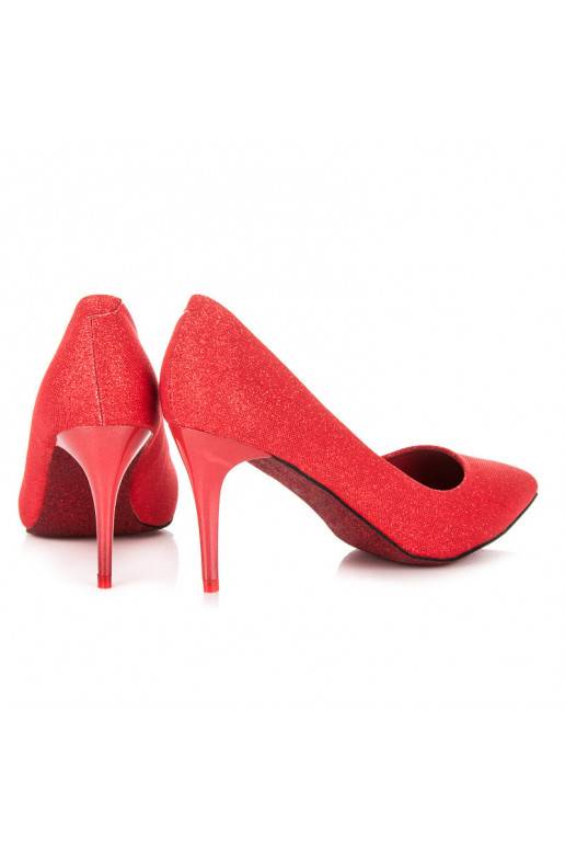 Décolleté rosse brillanti per le feste LEI-139R