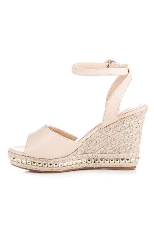 Smėlio spalvos platforminės basutės VICES su kniedėmis 2084-14BE  - 5