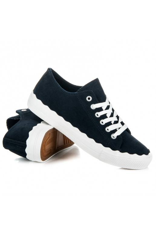 Scarpe da tennis stringate blu scuro AB-174DK.BL