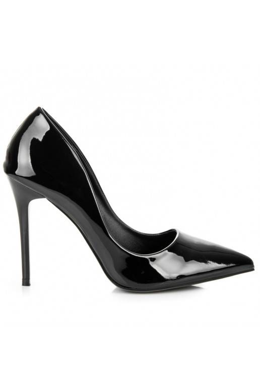 Scarpe col tacco in vernice nera
