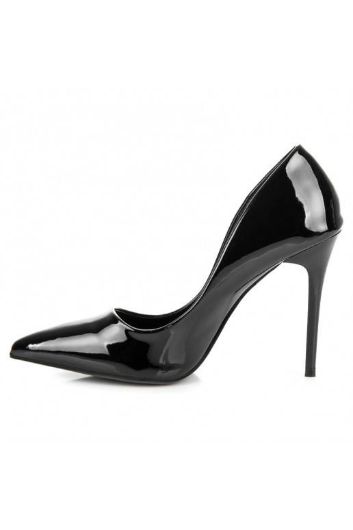 Scarpe col tacco in vernice nera