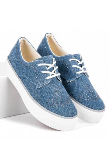 Kylie stivali grossi blu con rivetti K1832001JE