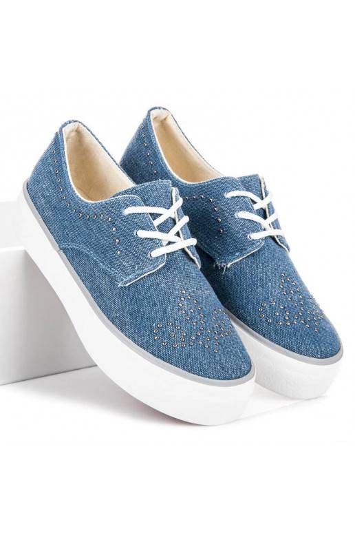 Kylie stivali grossi blu con rivetti K1832001JE